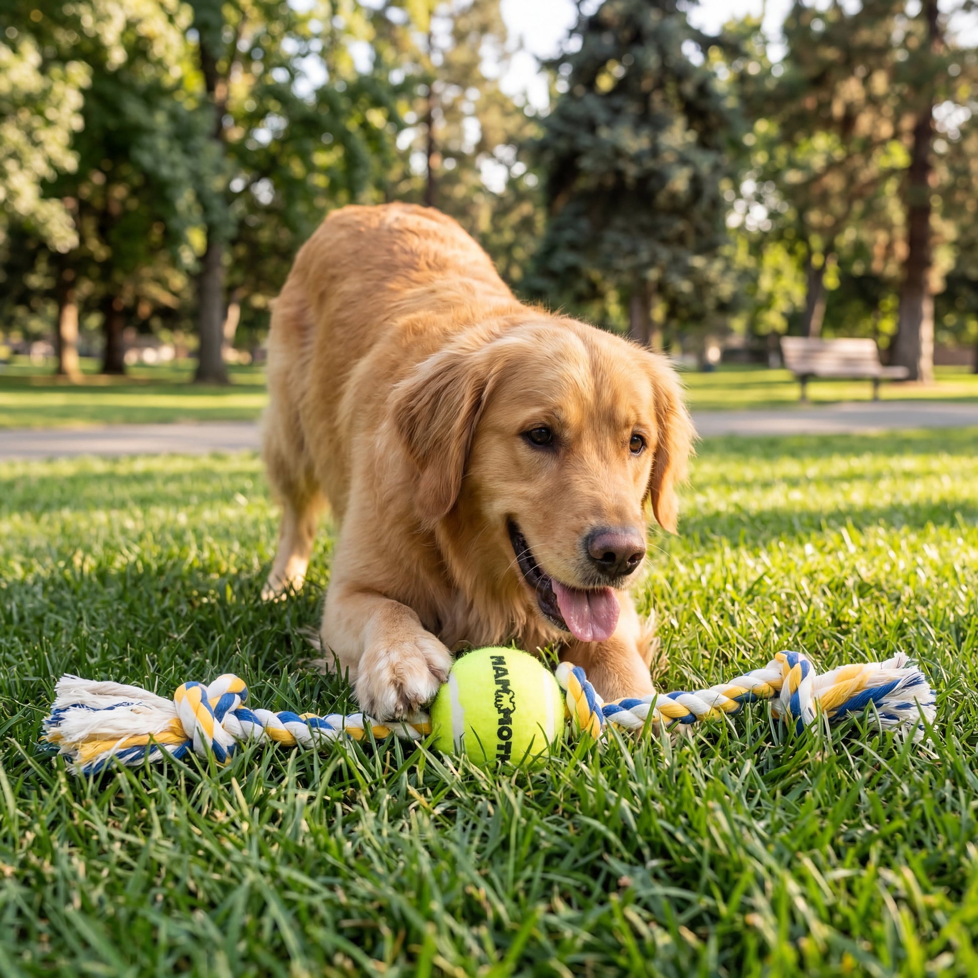 Flossy Chews Extra Large 36 Inch 5 Knot Cottonblend Tug Rope Dog Toy, Durable Rope Chew Toy for Large Dogs over 80 Lbs, Assorted Colors